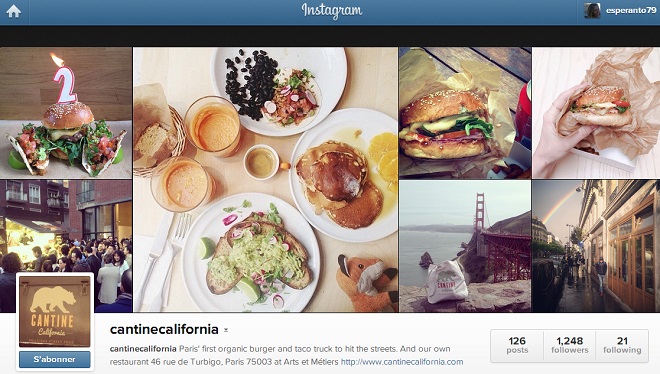 Cuisine Cantine California Instagram