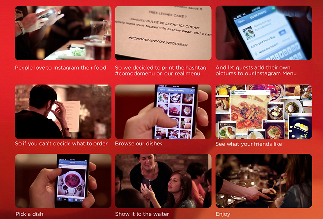 restaurant el comodo utilise instagram pour créer son menu