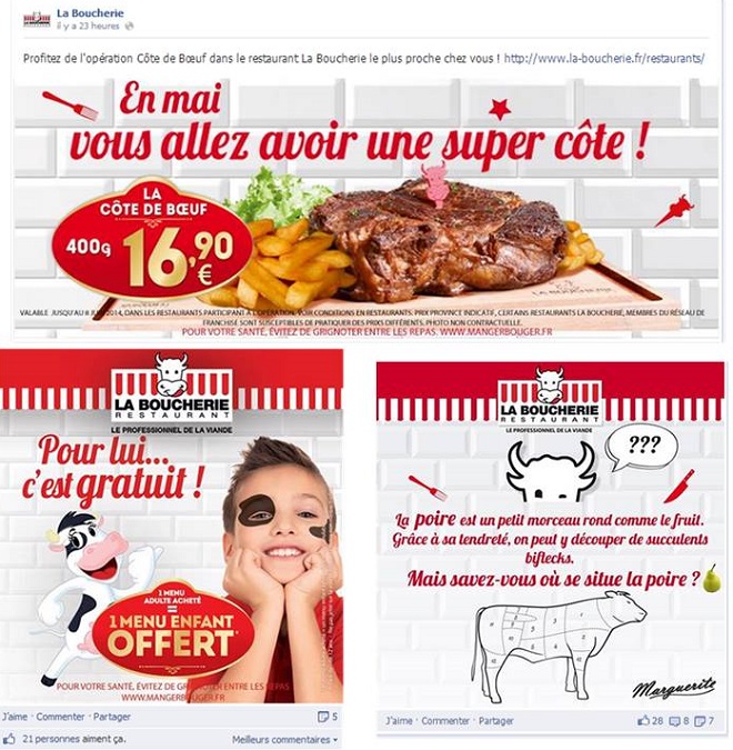 Les valeurs des restaurants La Boucherie