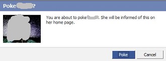 Poke someone on Facebook