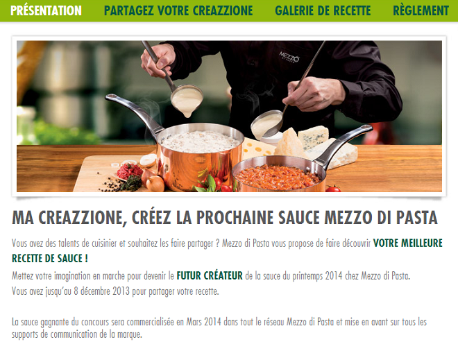 Mezzo di Pasta concours Facebook