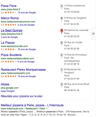 Géolocalisation pour les restaurants