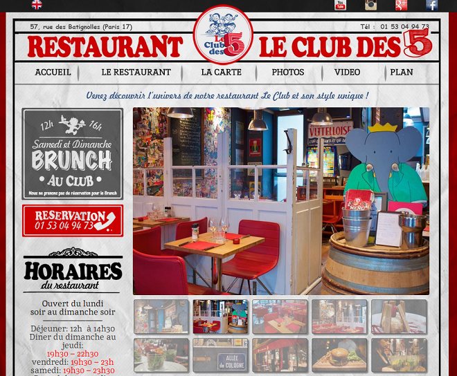 Restaurant le club des 5 Paris 