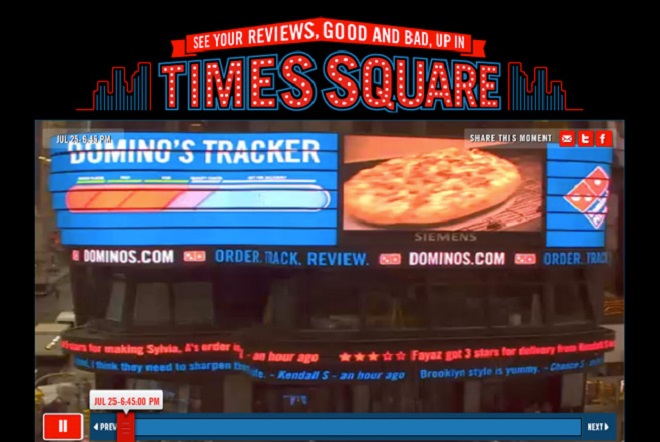 Campagne publicitaire domino's pizza
