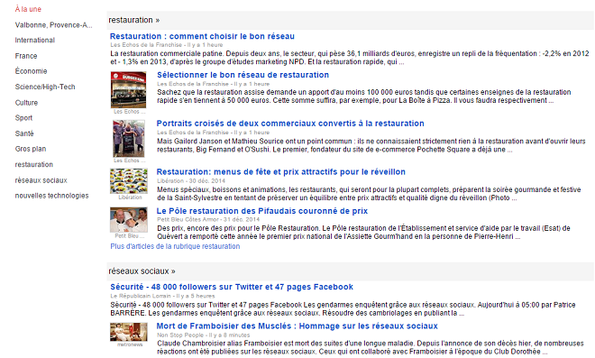 Veille sur Google News