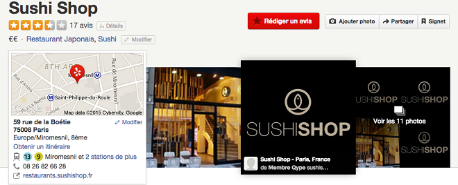 Yelp pour les restaurants