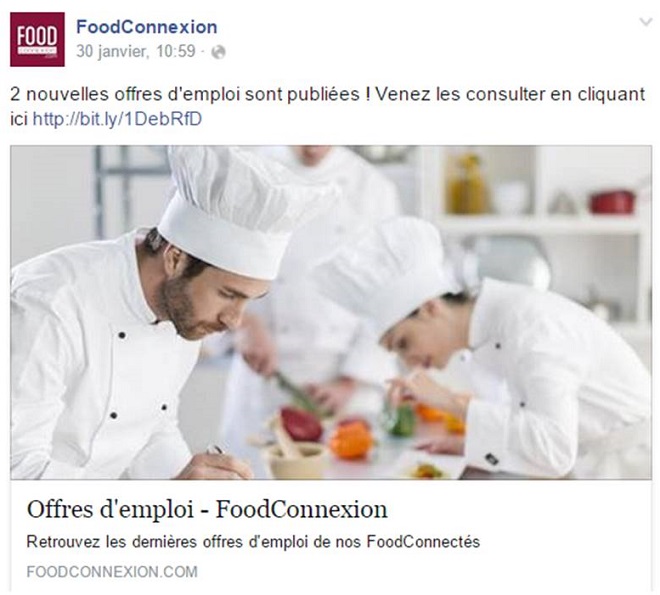 Offre emploi CHR sur FoodConnxion