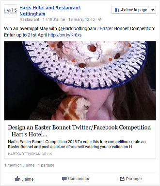 Organize a facebook contest for your restaurant