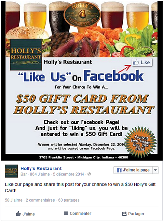 How to organize a facebook contest for restaurant