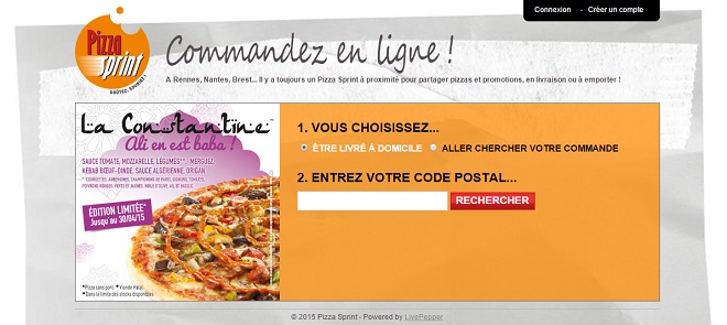 Commande en ligne Pizza sprint