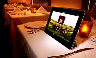 iPad in restaurant