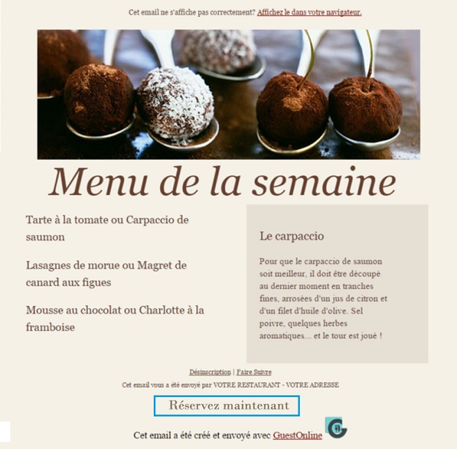 Exemple de newsletter