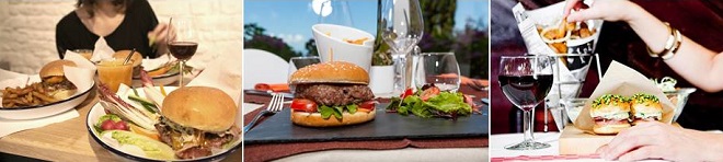 le burger au restaurant