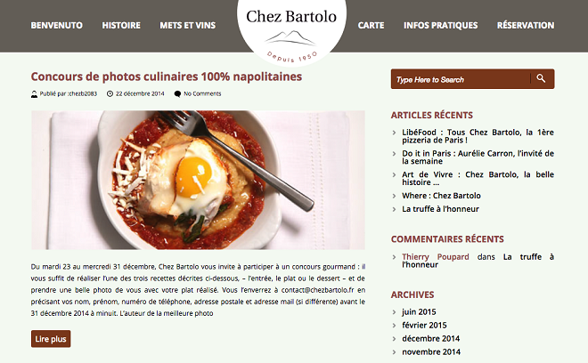 Blog de restaurant