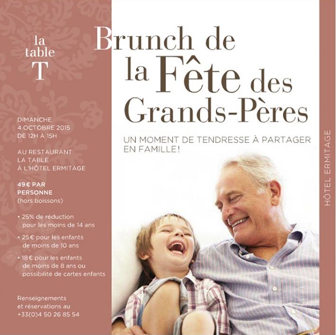 la fête des grands-pères au restaurant