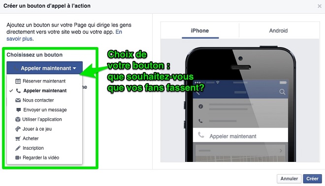 Facebook pour les restaurants