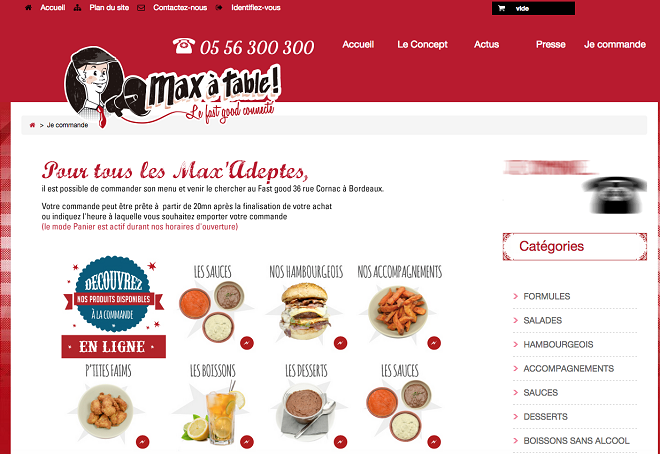 Commande en ligne pour restaurants