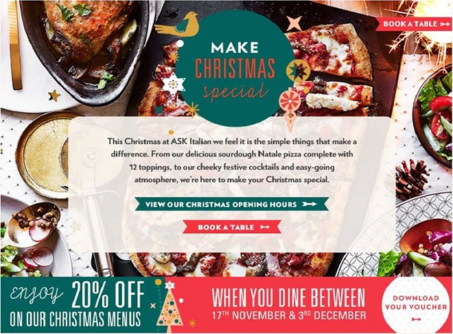 Christmas in Askitalian restaurants