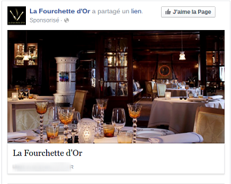 lien sponsorisé facebook