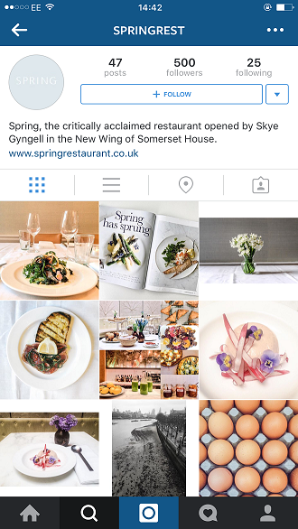 Instagram for restaurants