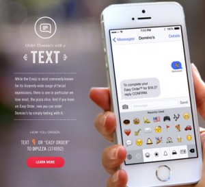 Dominos-Emoji-ordering