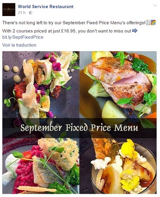 facebook for restaurants