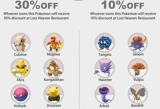 Restaurant offer pokemon go