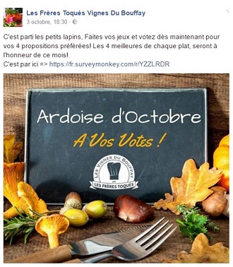 Ardoise participative les frères toqués