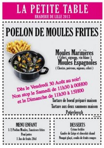 La braderie de lille au restaurant