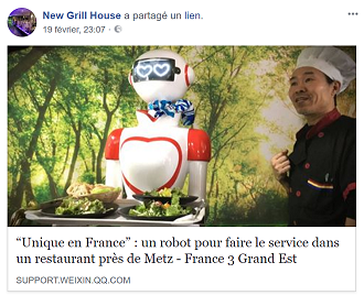 robot au restaurant