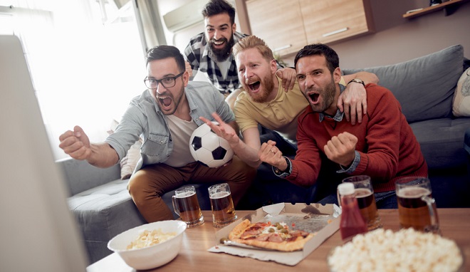 Vente de pizzas pendant la coupe du monde de football