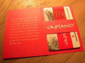 Carte paiement commande Vapiano