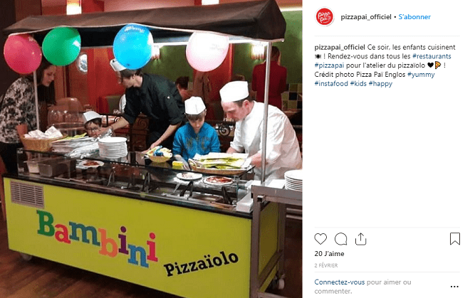 ateliers enfants au restaurant pizza pai