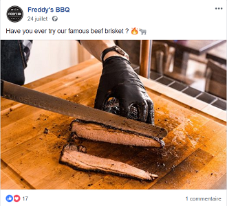 Fameux beef brisket de chez freddy's bbq